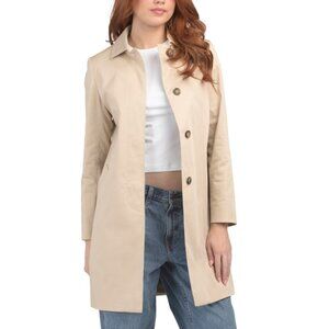 ICONS BY CINZIA ROCCA Sand Front Button Overcoat With Pockets
